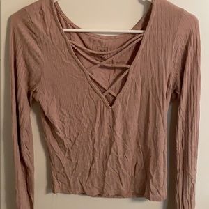 V Neck Long Sleeve